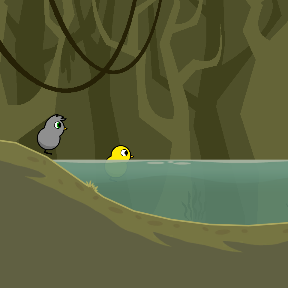 Grey Swept Hair Duck’s Race artwork
