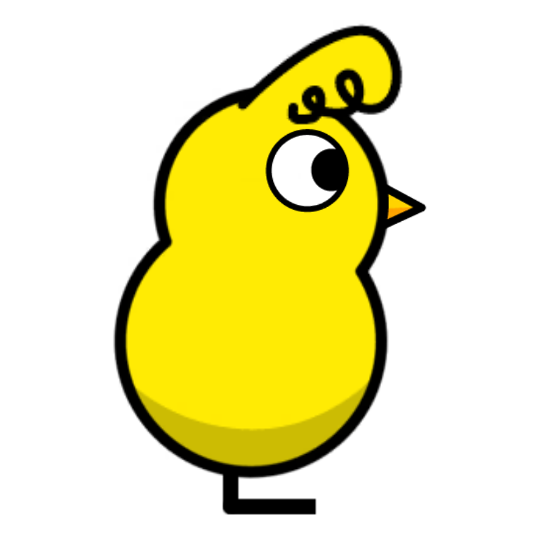 Online Sensation Hair on a plain yellow duck