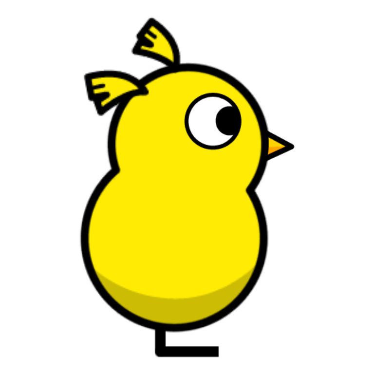 Pig Tails Hair on a plain yellow duck