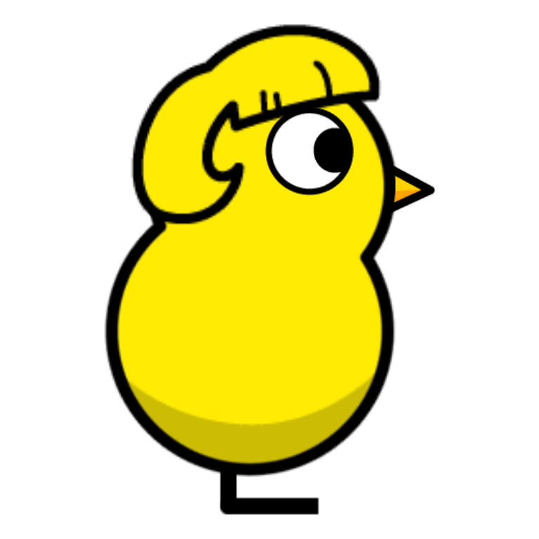50's Housewife Hair on a plain yellow duck