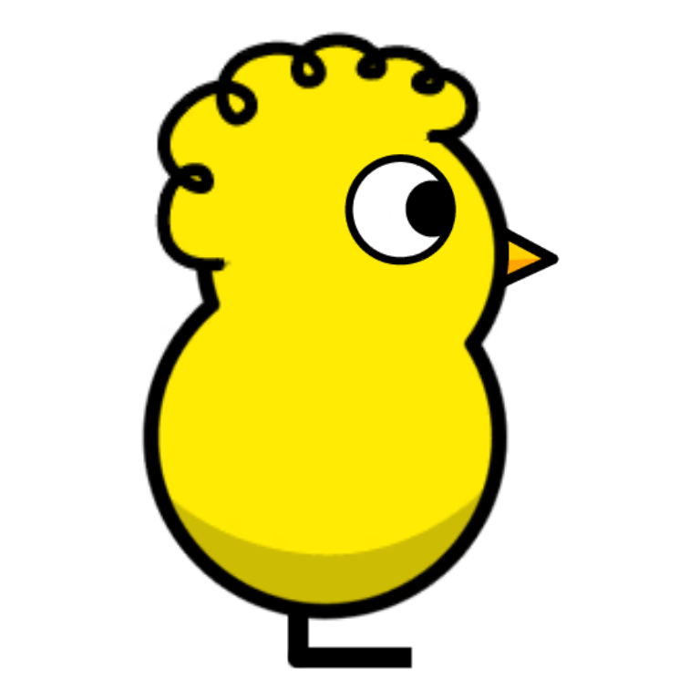 Curly Hair on a plain yellow duck