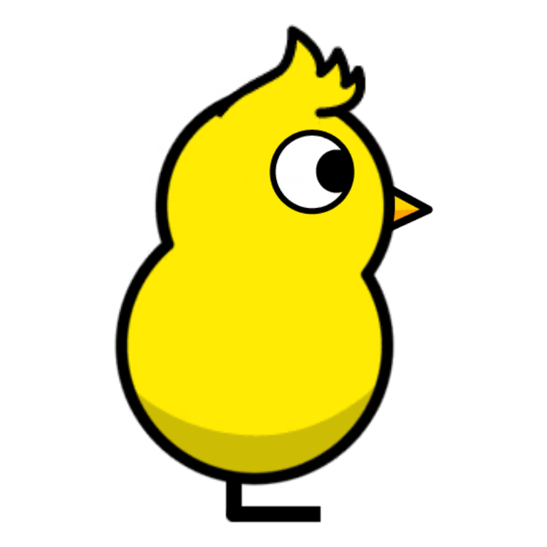 Quiff Hair on a plain yellow duck