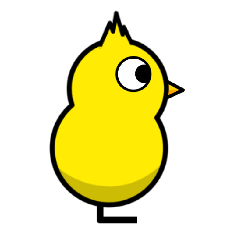 Tuft Hair on a plain yellow duck