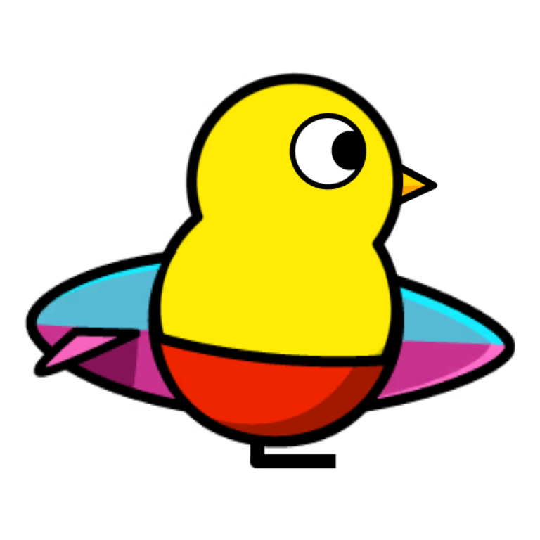 Surfer Clothes on a plain yellow duck