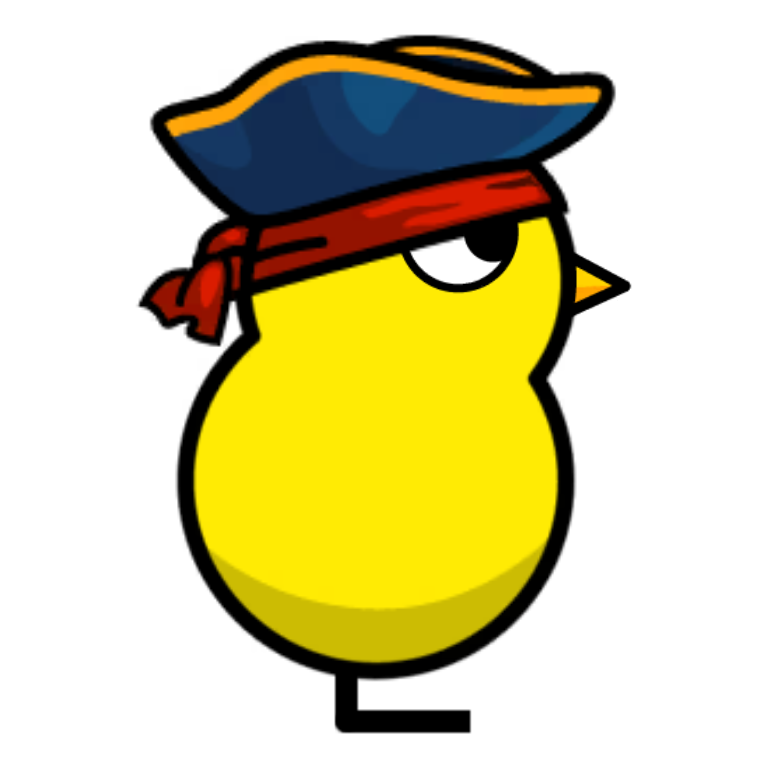 Pirate Hat on a plain yellow duck
