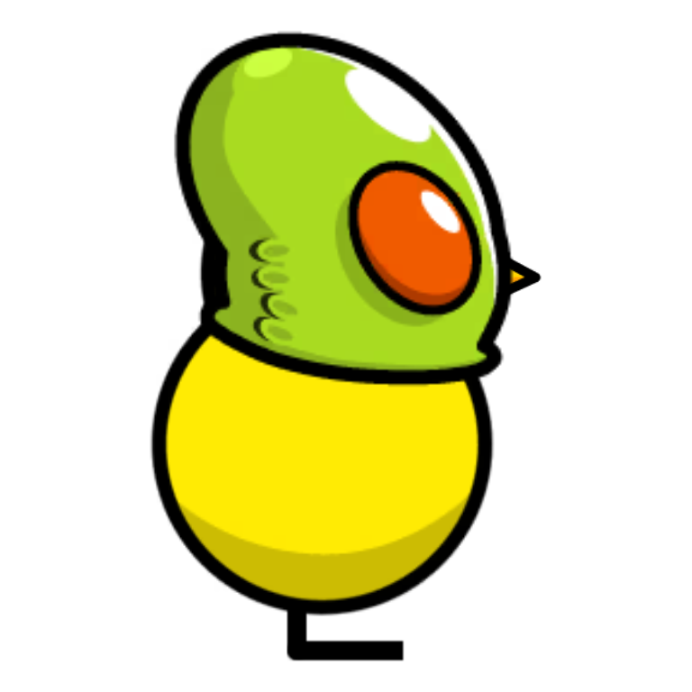 Alien Head on a plain yellow duck
