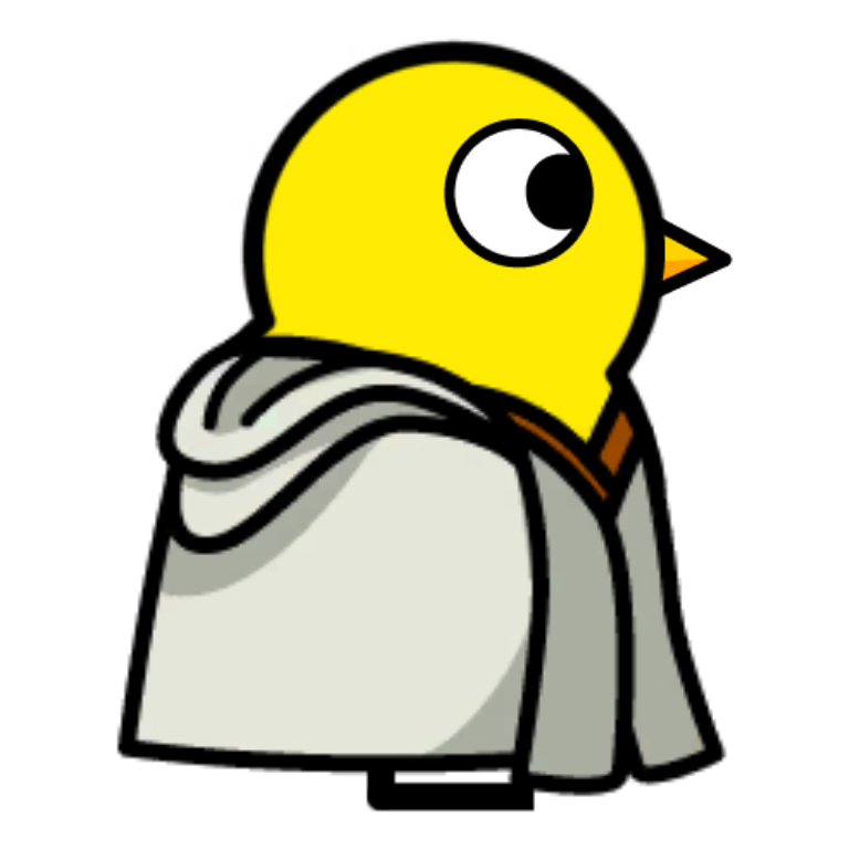 Yoduck Cloak on a plain yellow duck