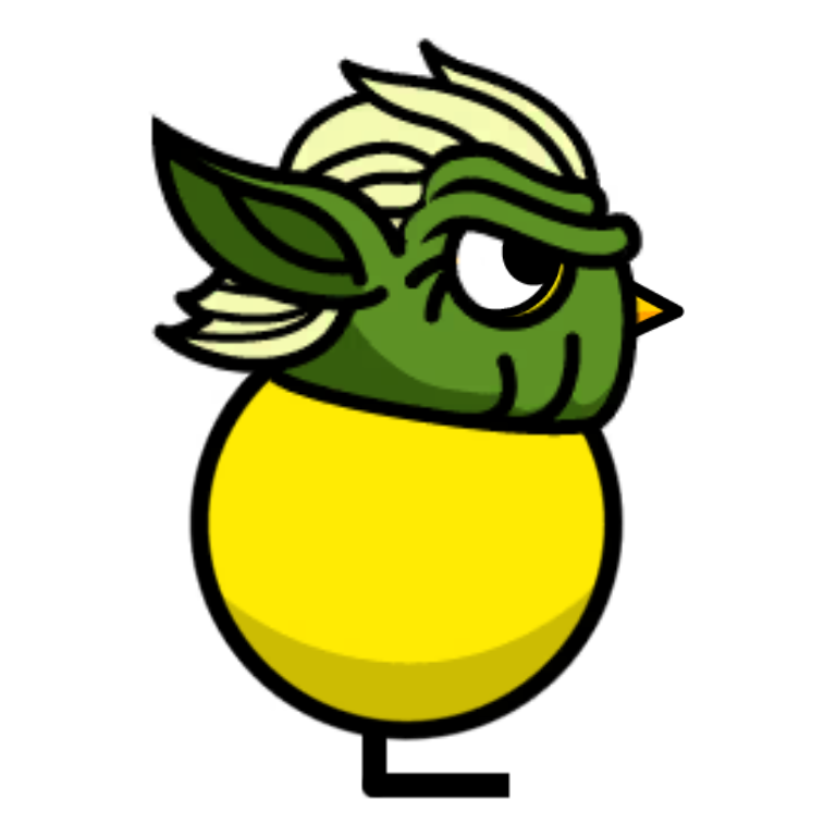 Yoduck Mask on a plain yellow duck