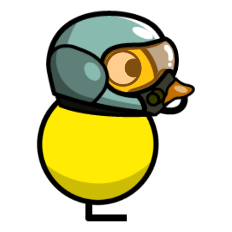 Soldier Helmet on a plain yellow duck