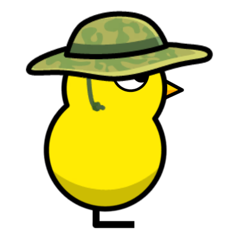 Wild Life Hat on a plain yellow duck