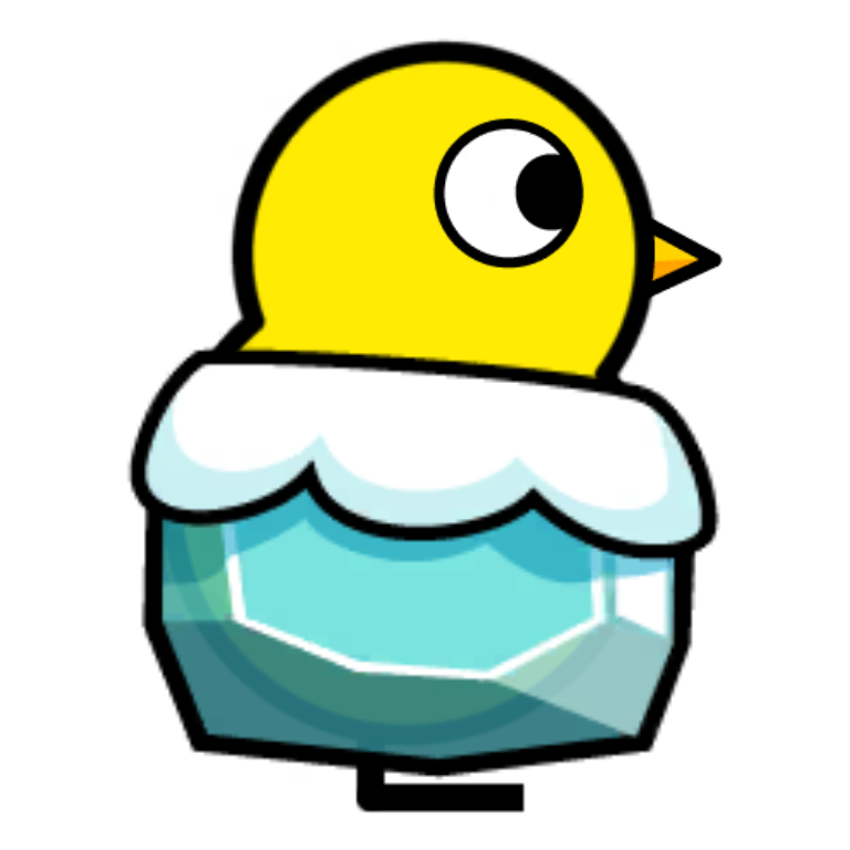 Froduck on a plain yellow duck