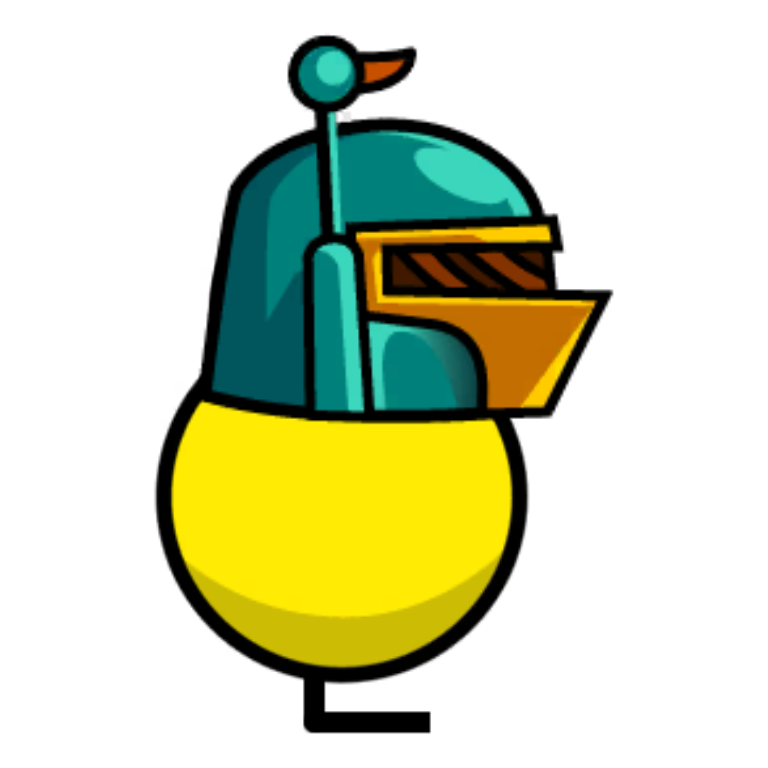 Bounty Hunter Helmet on a plain yellow duck