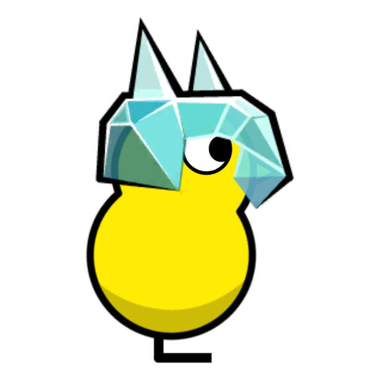 Ice Helmet on a plain yellow duck