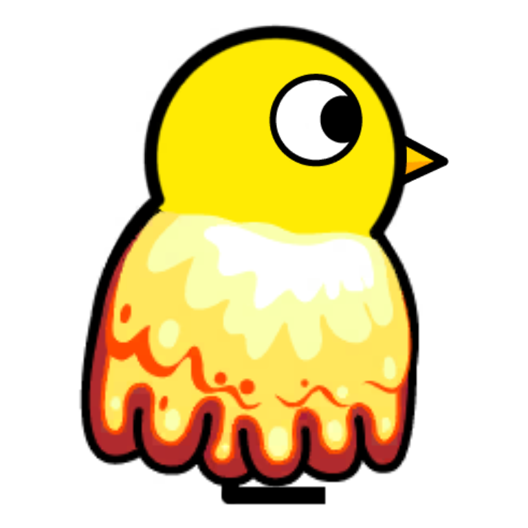 Lava Duck on a plain yellow duck