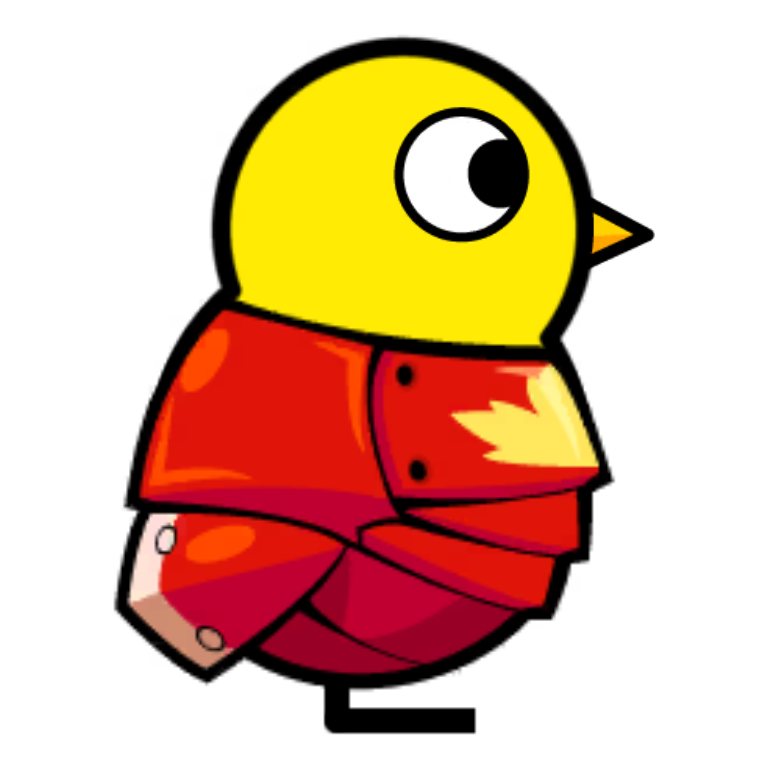 Sentai Armour on a plain yellow duck