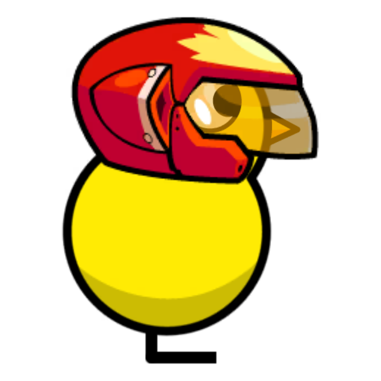 Sentai Helmet on a plain yellow duck