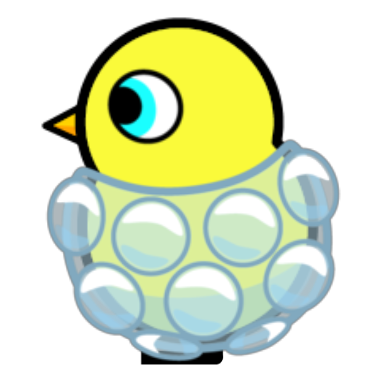 Rotating overworld view of Bubble wrap suit