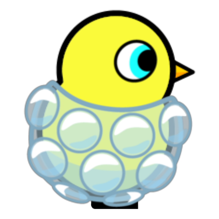 Rotating overworld view of Bubble wrap suit