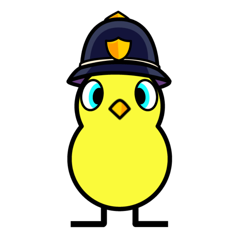 Front view of Police hat