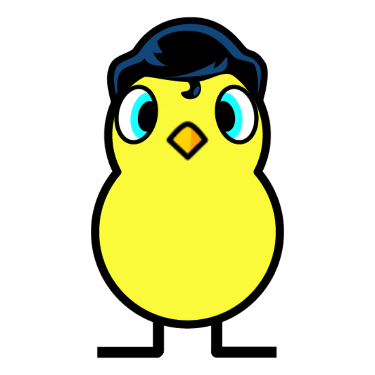 Front view of Superduck wig