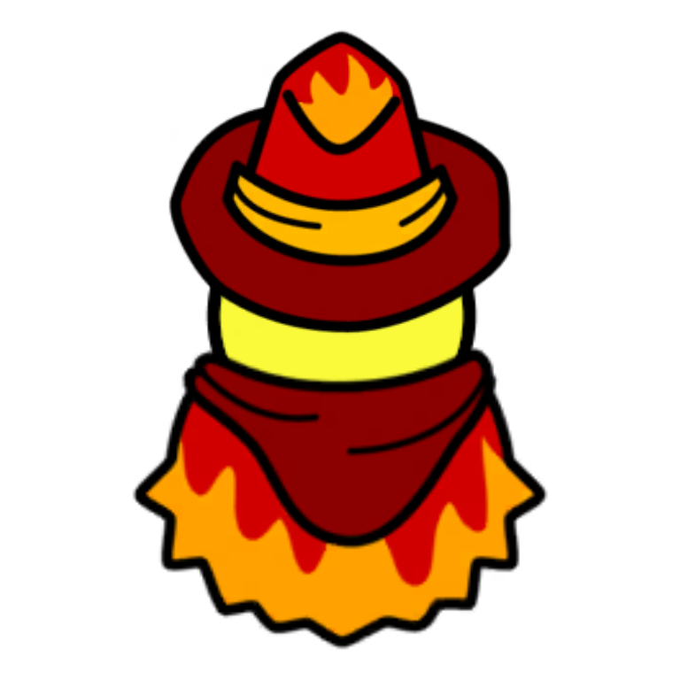 Rotating overworld view of Fire Wizard Outfit