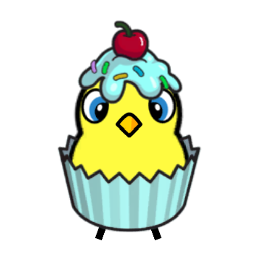 Rotating overworld view of a yellow blue-eyed duck wearing Cupcake Outfit