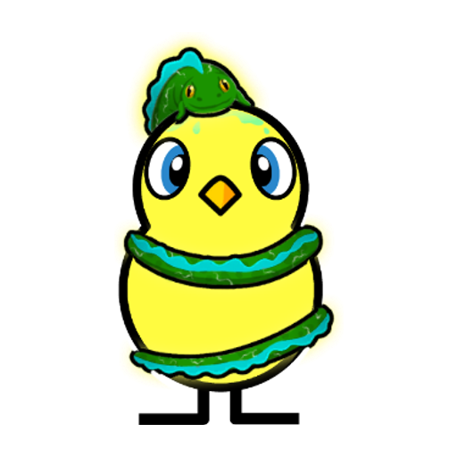Yellow blue-eyed duck wearing Electric Eel Outfit, colour slot 2