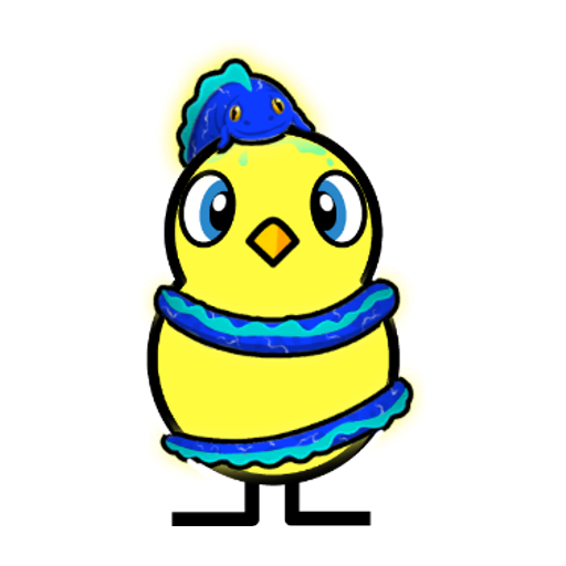 Yellow blue-eyed duck wearing Electric Eel Outfit, colour slot 3