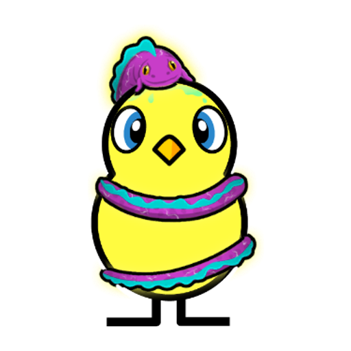 Yellow blue-eyed duck wearing Electric Eel Outfit, colour slot 4