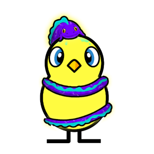 Yellow blue-eyed duck wearing Electric Eel Outfit, colour slot 5