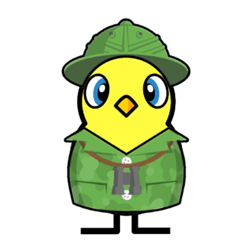 Yellow blue-eyed duck wearing Explorer Outfit, colour slot 2