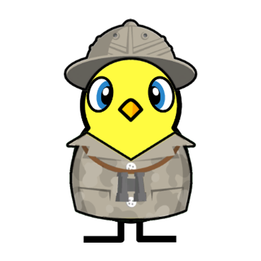 Yellow blue-eyed duck wearing Explorer Outfit, colour slot 6