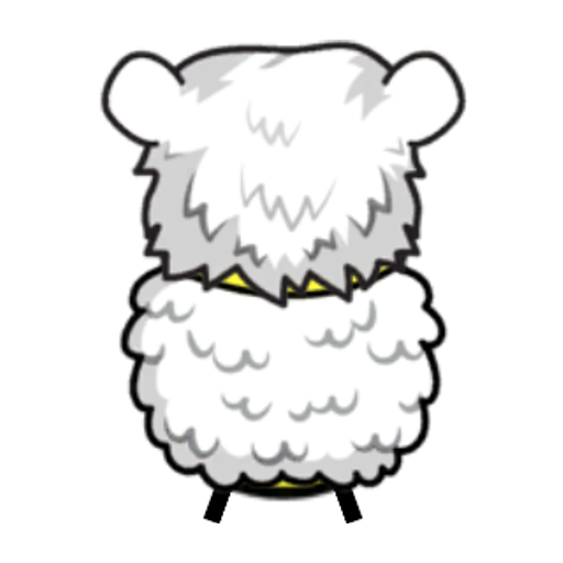 Rotating overworld view of a yellow blue-eyed duck wearing Bear Outfit