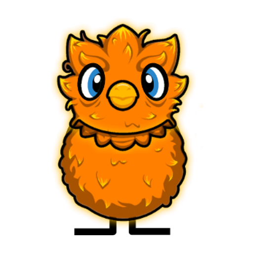 Yellow blue-eyed duck wearing Phoenix Outfit, colour slot 3