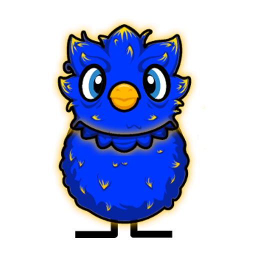 Yellow blue-eyed duck wearing Phoenix Outfit, colour slot 4