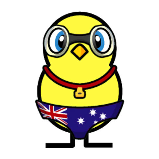 Yellow blue-eyed duck wearing Swimmer Outfit, colour slot 1