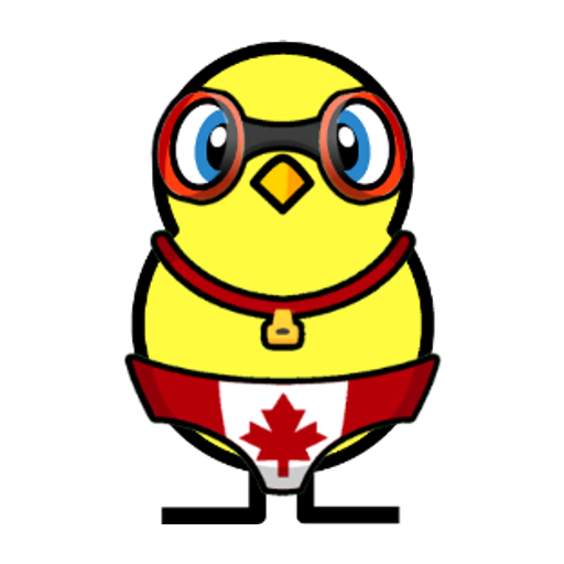Yellow blue-eyed duck wearing Swimmer Outfit, colour slot 2