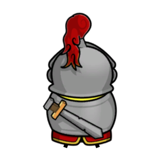 Rotating overworld view of a yellow blue-eyed duck wearing Knight Outfit