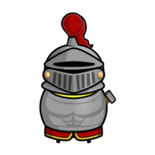 Rotating overworld view of a yellow blue-eyed duck wearing Knight Outfit