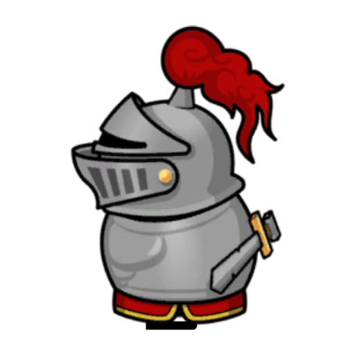 Rotating overworld view of a yellow blue-eyed duck wearing Knight Outfit