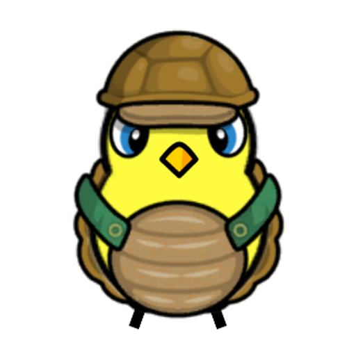 Rotating overworld view of a yellow blue-eyed duck wearing Turtle Outfit
