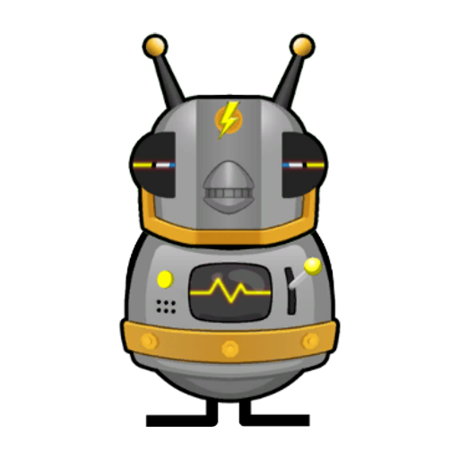 Yellow blue-eyed duck wearing Robot Outfit, colour slot 4