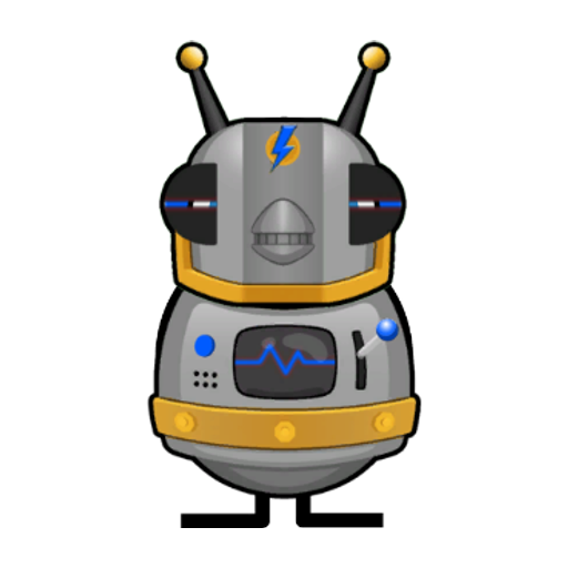 Yellow blue-eyed duck wearing Robot Outfit, colour slot 6