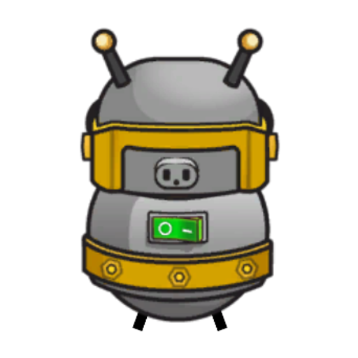 Rotating overworld view of a yellow blue-eyed duck wearing Robot Outfit