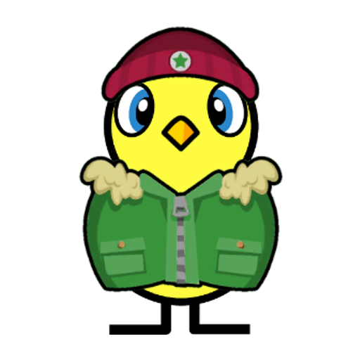 Yellow blue-eyed duck wearing Winter Outfit, colour slot 1