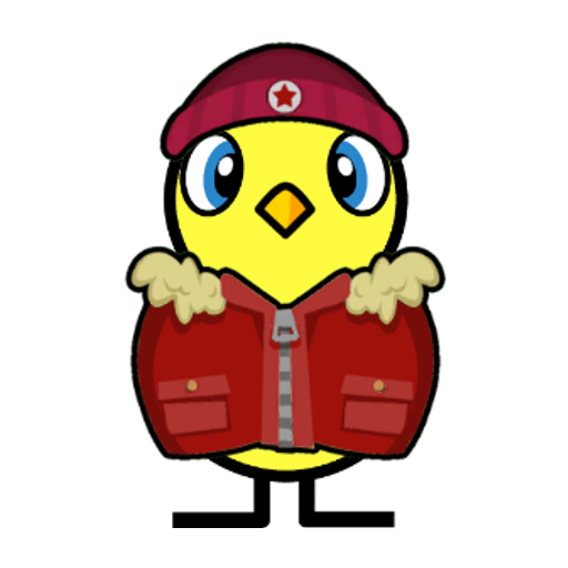 Yellow blue-eyed duck wearing Winter Outfit, colour slot 3