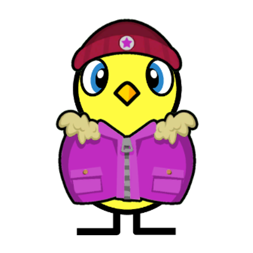 Yellow blue-eyed duck wearing Winter Outfit, colour slot 5