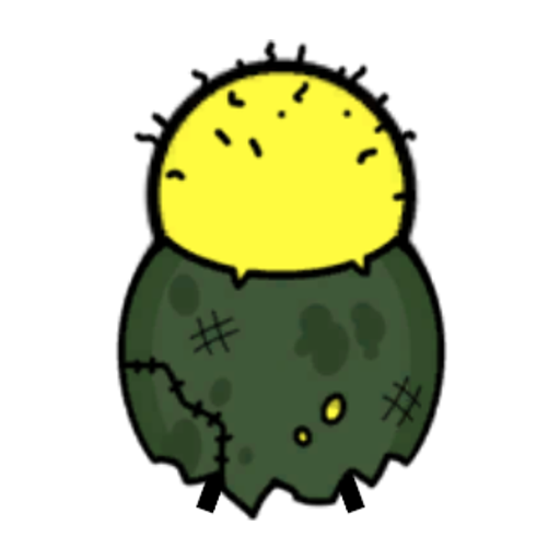 Rotating overworld view of a yellow blue-eyed duck wearing Zombie Outfit
