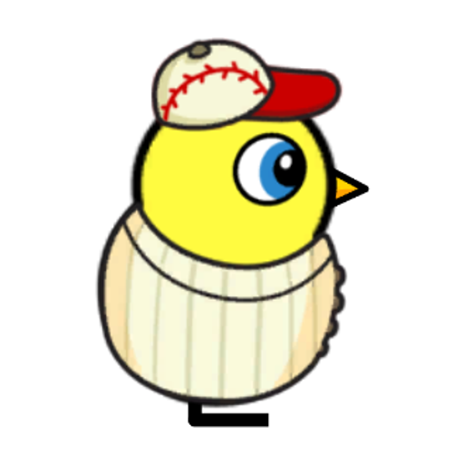 Rotating overworld view of a yellow blue-eyed duck wearing Baseball Outfit