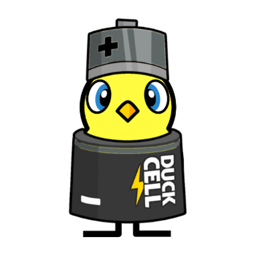 Yellow blue-eyed duck wearing Battery Outfit, colour slot 5